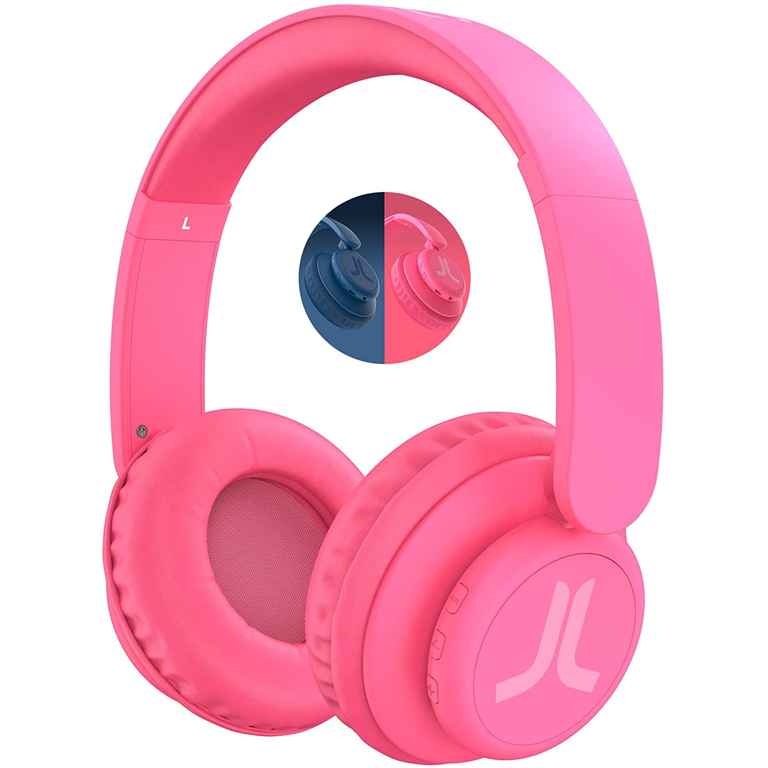Ασύρματα ακουστικά WESC με χρόνο αναπαραγωγής 9 ωρών ή χρόνος ομιλίας 11  ωρών ροζ χρώματος 41420 - Warp.gr