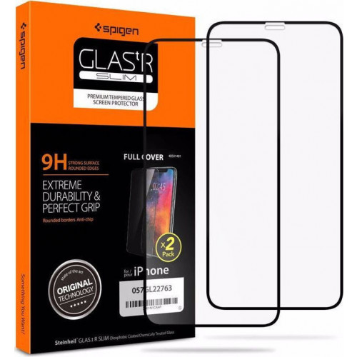 Spigen GLAS.tR Full Face Tempered Glass Black iPhone 11 Pro / iPhone X / iPhone XS ( 2 τεμάχια)
