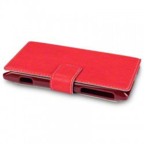 Sony Xperia E Low Profile Wallet PU Leather Case Red