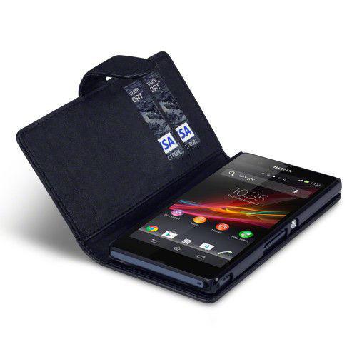 Θήκη για Sony Xperia Z Leather Wallet by Warp black