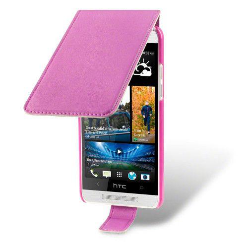 Θήκη Flip για HTC One Mini Premium PU Leather Pink
