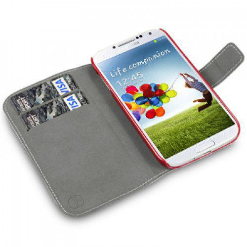 Θήκη για Samsung i9500 Galaxy S4 PU Leather Wallet Case By Warp Red