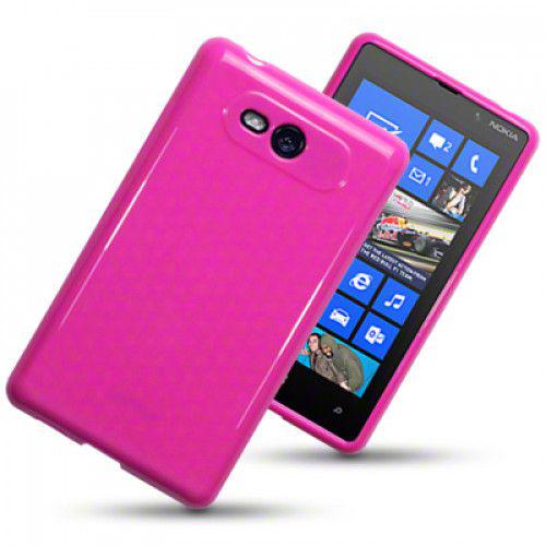Θήκη TPU Gel για Nokia Lumia 820 Solid Hot Pink 