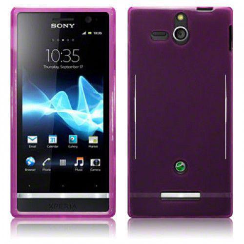 Θήκη TPU Gel για Sony Xperia U ST25i Purple by Warp + Φιλμ Προστασίας Οθόνης
