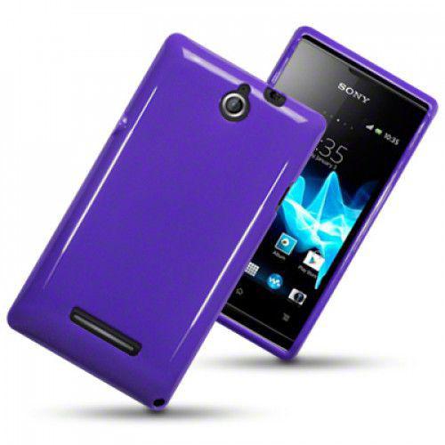 Θήκη TPU Gel για Sony Xperia E C1505 Solid purple +Φιλμ Προστασίας Οθόνης