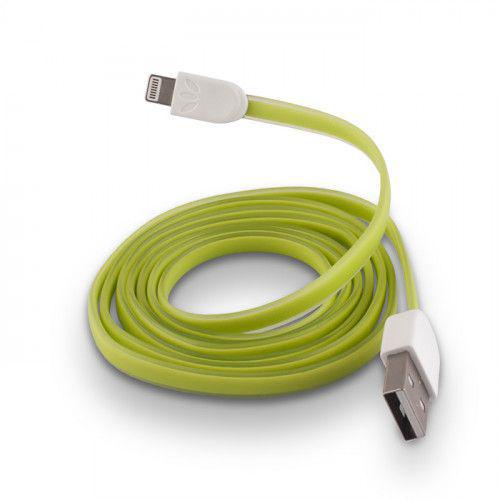USB Cable Silicone white για iPhone 5 / 5s / 6 green