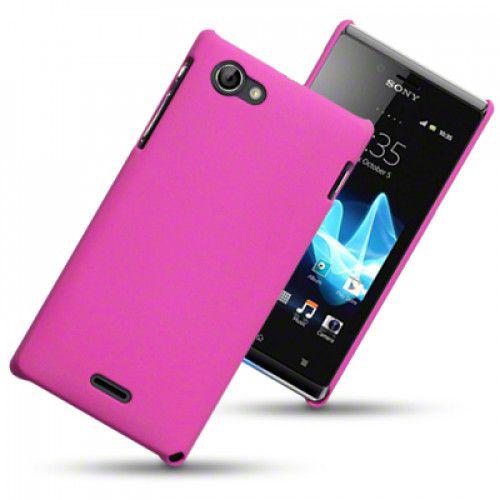 Θήκη για Sony Xperia J ST26i Rubberised Hard Back Cover By Warp - Pink 