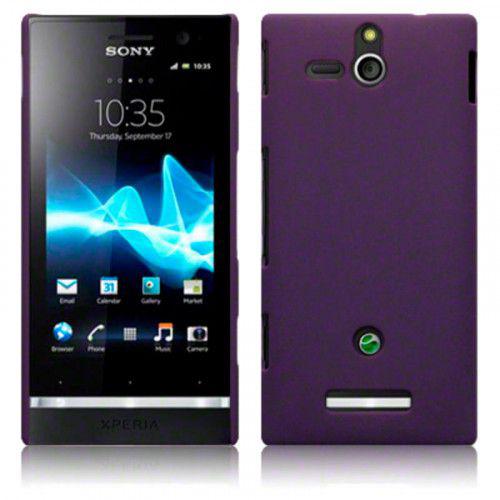 Θήκη για Sony Xperia U Rubberised Hard Cover Purple by Warp + Φιλμ Προστασίας Οθόνης
