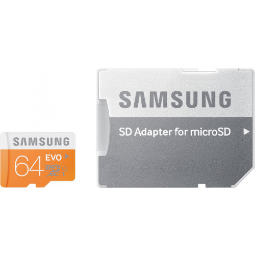 Samsung Evo microSDXC 64GB U1 with Adapter MB-MP64DA/EU