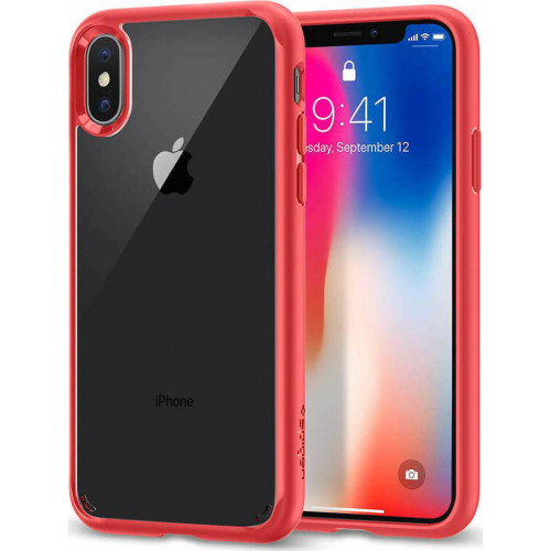 Spigen® Ultra Hybrid iPhone X Case Red 057CS22130
