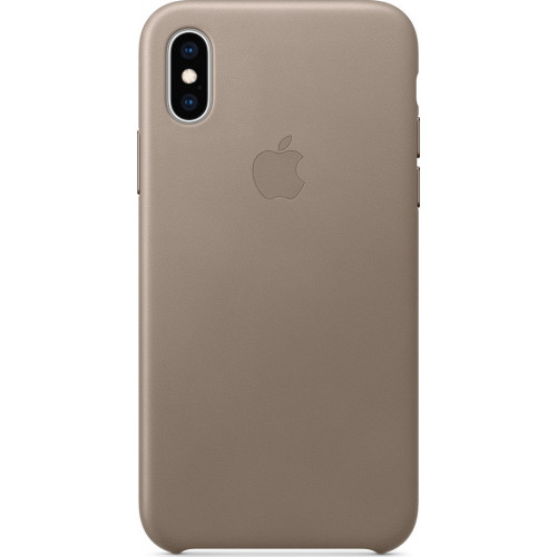 Apple iPhone XS / X Original Leather Case Taupe MRWL2ZM