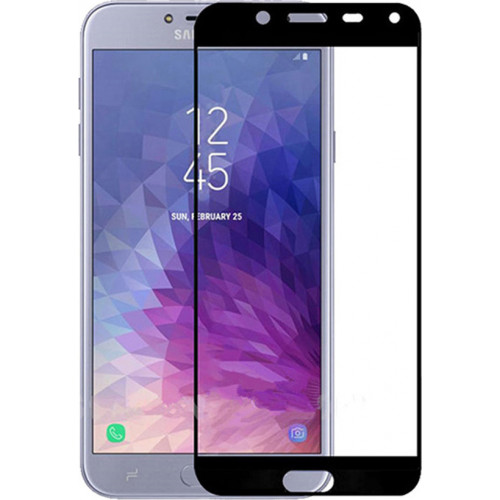 Φιλμ Προστασίας Οθόνης Tempered Glass (άθραυστο ) 9H για Samsung Galaxy J4 Plus J415 πλήρους κάλυψης -  full face black 