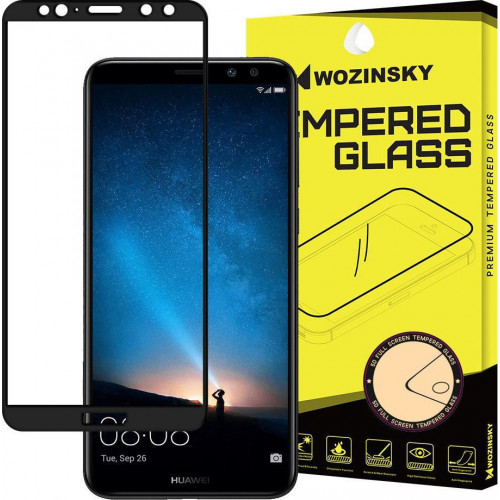 Wozinsky Tempered Glass Full Glue Super Tough Full Coveraged with Frame Case Friendly for Huawei Mate 10 Lite black