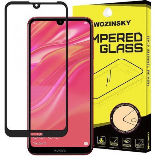 Wozinsky Tempered Glass Full Glue Full Coveraged with Frame Case Friendly for Huawei Y6 2019 / Y6 Pro 2019 / Y6s 2019 black