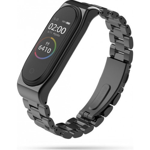 Tech-Protect Stainless Steel Watch Bracelet Xiaomi Mi Band 3 / Mi Band 4 black 