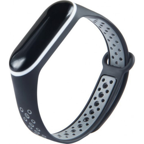 Replacement band strap for Xiaomi Mi Band 4 / Mi Band 3 Dots black-grey