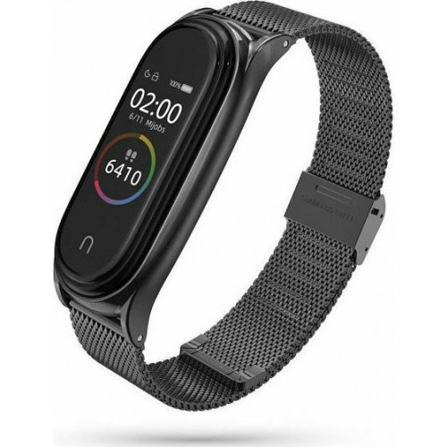 TECH-PROTECT Milanese Stainless Steel Watch Strap Xiaomi Mi Band 5 / 6 / 6 NFC BLACK 