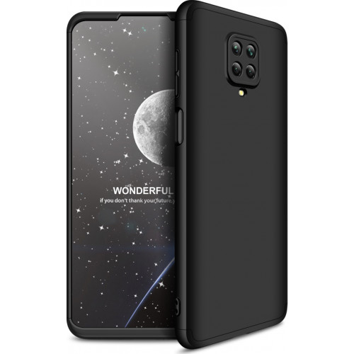 GKK 360 Protection Case Front and Back Case Full Body Cover Xiaomi Redmi Note 9s black