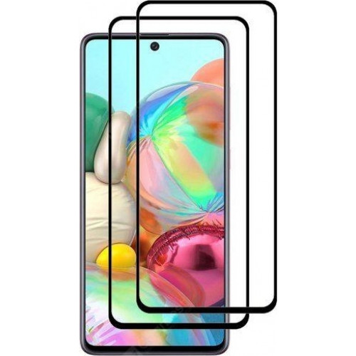 Wozinsky 2x Tempered Glass Full Glue Full Coveraged with Frame Case Friendly for Samsung Galaxy A71 black (2 TEMAXIA)