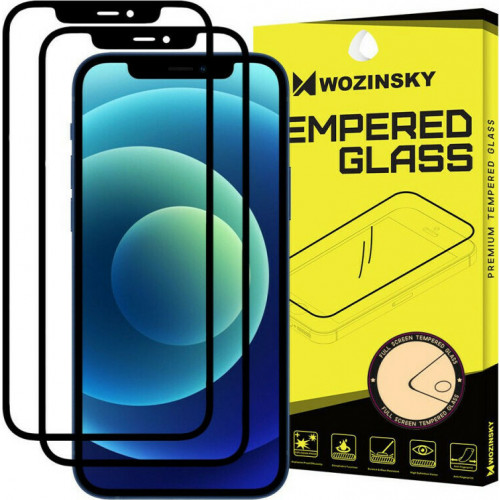 Wozinsky Tempered Glass Full Glue Full Coveraged with Frame Case Friendly for iPhone 11 / iPhone XR black  (2 ΤΕΜΑΧΙΑ )