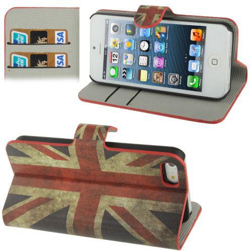 Θήκη Wallet UK Flag για Apple iPhone 5/5s