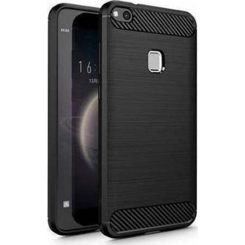 Θήκη OEM Brushed Carbon Flexible Cover TPU for Huawei P10 Lite μαύρου χρώματος