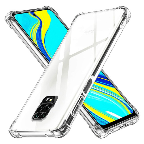 Techsuit - Shockproof Clear Silicone - Xiaomi Redmi Note 9S / Note 9 Pro / Note 9 Pro Max - Clear
