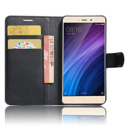 Θήκη OEM Wallet για Xiaomi Redmi 4A ( stand ,θήκες για κάρτες,χρήματα) μαύρου χρώματος