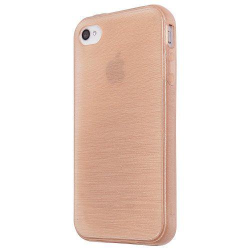 Θήκη Jelly Brush TPU για iPhone 4 / 4s χρυσού χρώματος