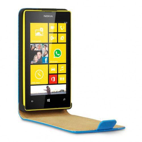 Θήκη Flip για Nokia Lumia 520 Neon Blue