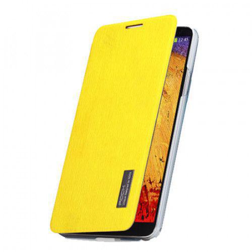 Θήκη Rock Side Flip Elegant Series για Galaxy Note 3 yellow
