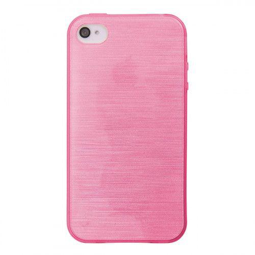 Θήκη Jelly Brush TPU για iPhone 4 / 4s ροζ χρώματος