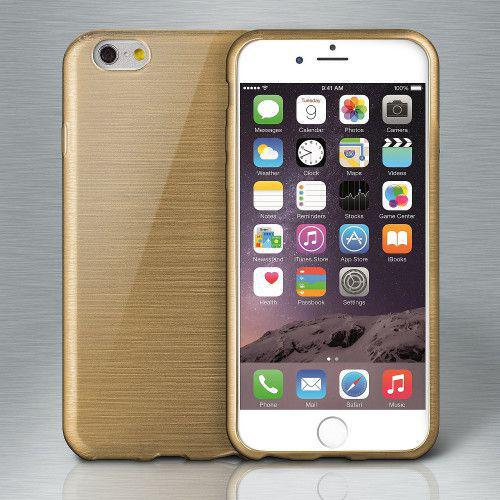 Θήκη Jelly Brush TPU για iPhone 5/ 5s /SE χρυσού χρώματος