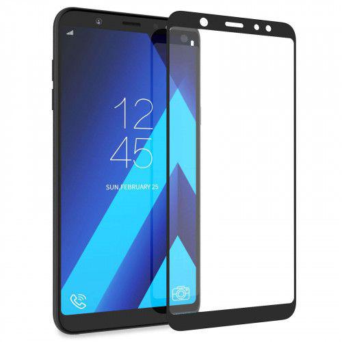 Tempered Glass Screen Protector Πλήρους Κάλυψης για Samsung Galaxy A6+ PLUS 2018 A605 black 