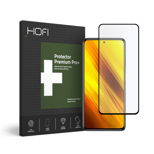 Hofi Hybrid Full Face Tempered Glass Black Poco X3 NFC