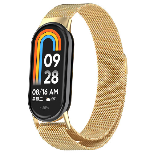 Techsuit - Watchband (W015) - Xiaomi Mi Band 8 / 8 NFC - Gold