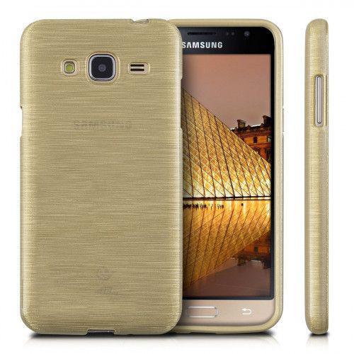 Θήκη Jelly Brush TPU για Samsung Galaxy J3 2016 J320 χρυσού χρώματος