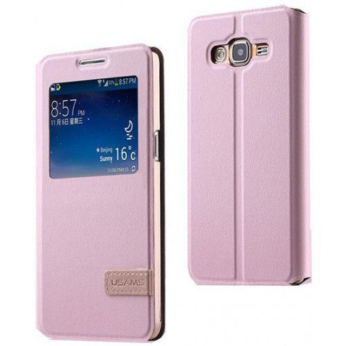 Θήκη Usams Muge S-view για Samsung Galaxy A7 pink