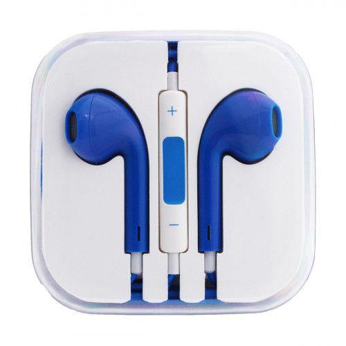 Handsfree Stereo συμβατά με iPhone 3G/3Gs/4G/5G/5S/6/6s BOX blue