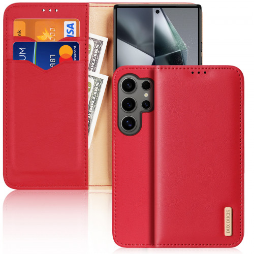 Dux Ducis Hivo case with flap and RFID blocker for Samsung S24 Ultra - red