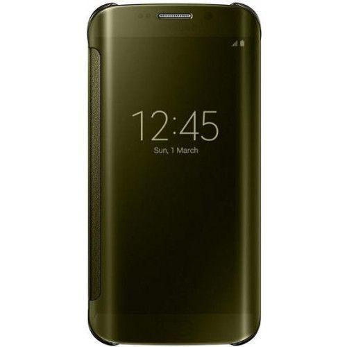 Samsung Original EF-ZG925BFEGWW Clear View Cover για G925F Galaxy S6 Edge -Gold