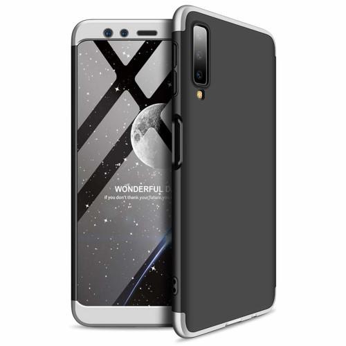 Θήκη OEM 360 Protection front and back full body για Samsung Galaxy A7 2018 black silver