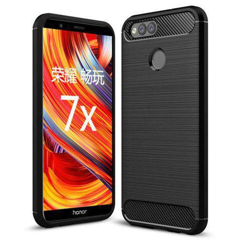 Θήκη OEM Brushed Carbon Flexible Cover TPU για Huawei Honor 7X μαύρου χρώματος