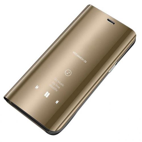 Θήκη OEM Clear View Standing Cover για Samsung Galaxy A30 χρυσού χρώματος