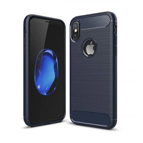 Θήκη iPaky Slim Carbon flexible cover TPU for iPhone X blue