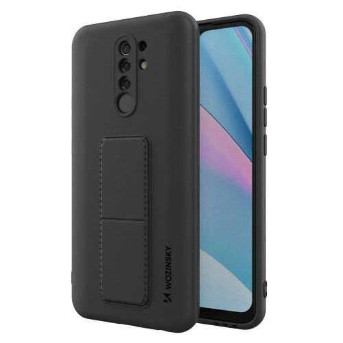 Θήκη Wozinsky Kickstand Case flexible silicone cover with a stand Xiaomi Redmi 9 black