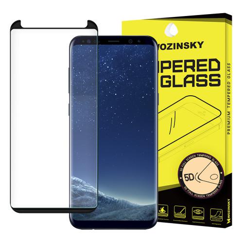 Wozinsky Tempered Glass 5D Full Glue Full Coveraged with Frame for Samsung Galaxy S8 G950 black - case friendly