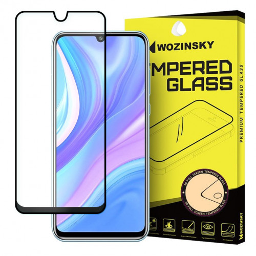 Wozinsky Tempered Glass Full Glue Super Tough SFull Coveraged with Frame Case Friendly for Huawei P40 Lite black