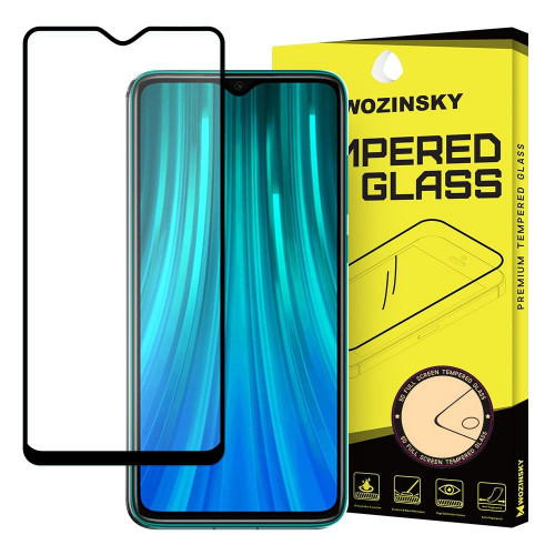 Wozinsky Tempered Glass Full Glue Super Tough Full Coveraged with Frame Case Friendly for Xiaomi Redmi 8 black