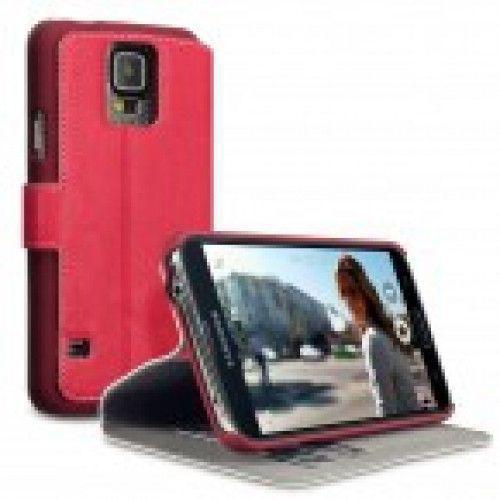 Θήκη για Samsung Galaxy S5 Low Profile Wallet with Stand Red